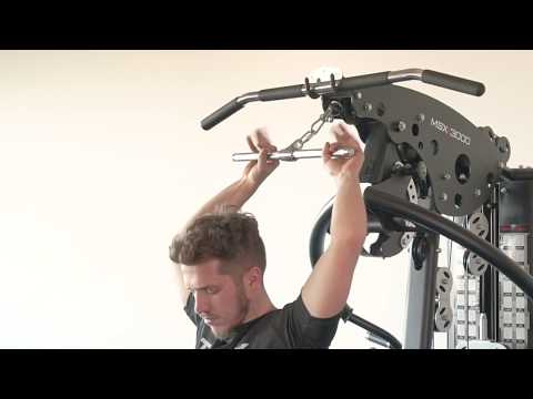 TOORX STAZIONE MULTIFUNZIONE MSX-3000 pacco pesi acciaio 90 kg con doppio cavo libero