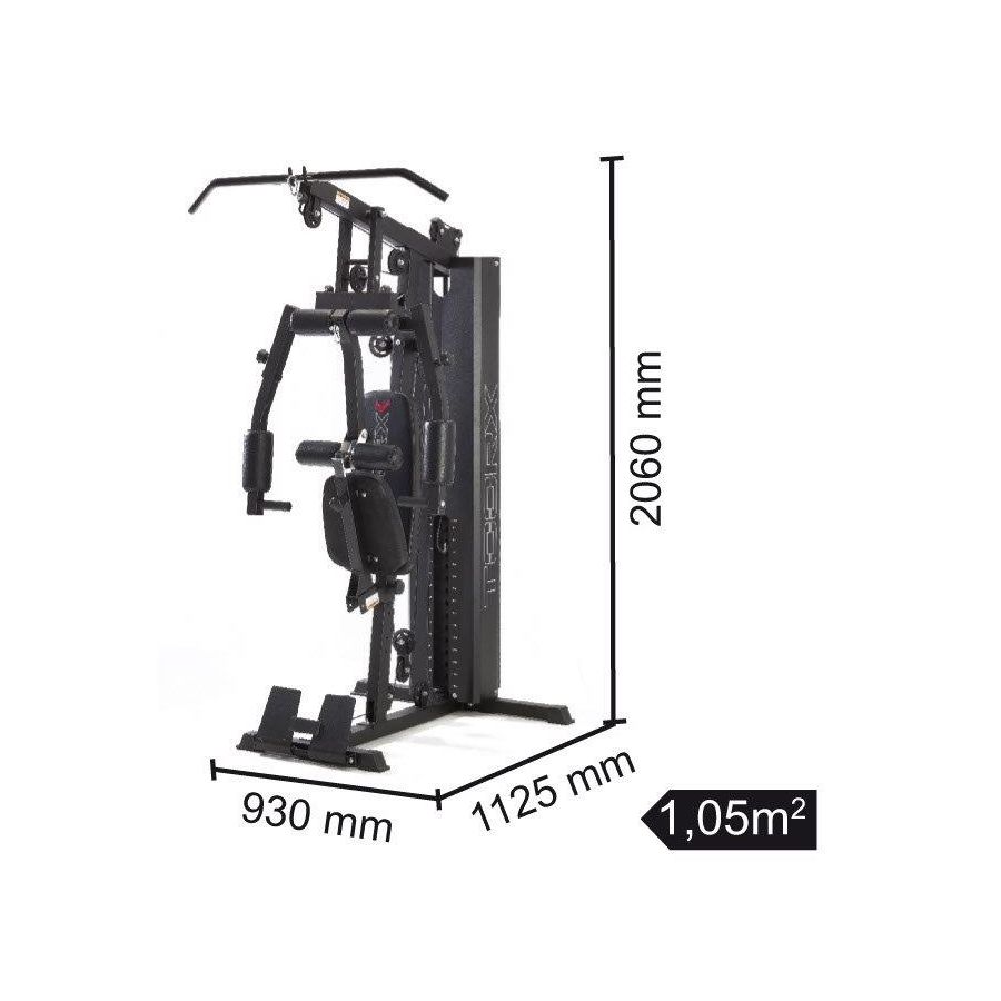 TOORX STAZIONE MULTIFUNZIONE MSX-60 pacco pesi 70 kg salvaspazio