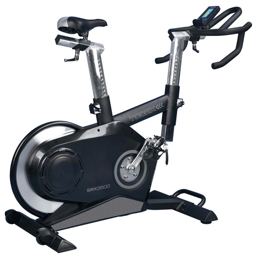 SPIN BIKE TOORX SRX-3500 HRC a volano posteriore e scatto libero elettromagnetica con ricevitore wireless e fascia cardio inclusa APP Ready